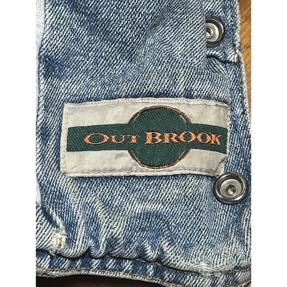 Vintage Denim Corduroy Jeans Jacket Outbrook Women Sz M Hooded Button/Zip - Picture 3 of 7